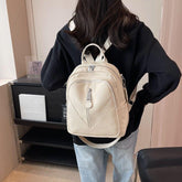 Leather Cool Backpack For Women Large Capacity Travel Fashion School Bags GCBLKS56 - Touchy Style