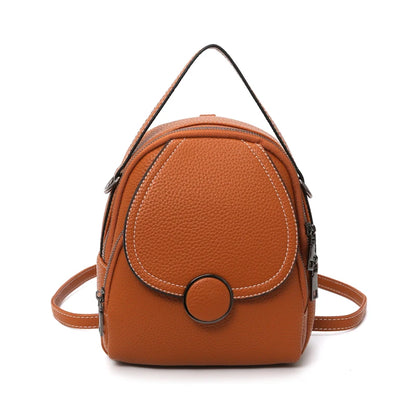 Leather Cool Backpack Mini Soft Touch Multi-Function Small Backpack - Touchy Style