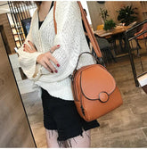 Leather Cool Backpack Mini Soft Touch Multi-Function Small Backpack - Touchy Style