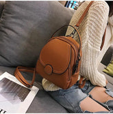 Leather Cool Backpack Mini Soft Touch Multi-Function Small Backpack - Touchy Style