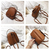 Leather Cool Backpack Mini Soft Touch Multi-Function Small Backpack - Touchy Style