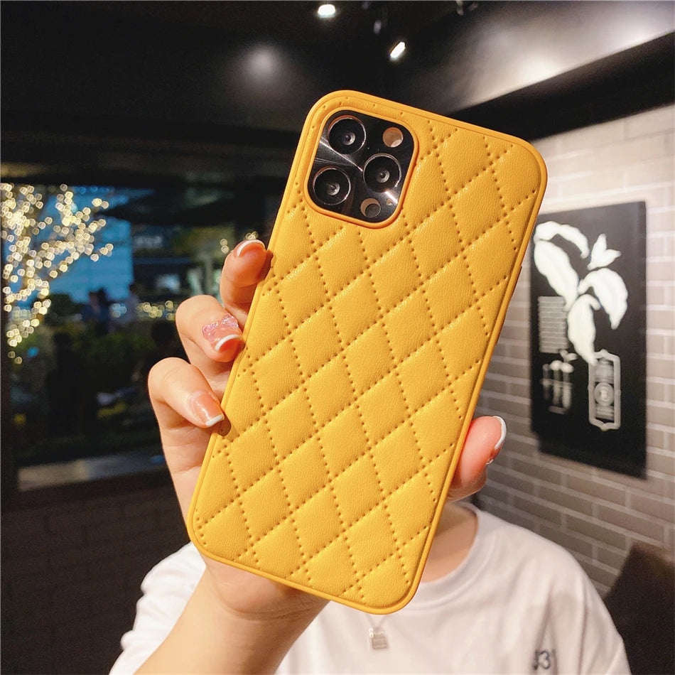 Leather Cute Phone Case for iPhone 16, 15, 14 Plus, 13 Pro Max, and 12 Pro - Touchy Style