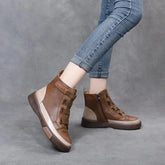 Leather Fashion Comfy Ankle Boots Women&