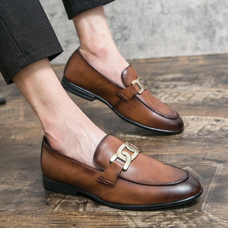 Casual Wear Mens Leather Loafer Shoes