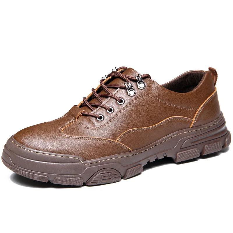 Leather Flat Thick Sole Footwear - KA4874 Men&