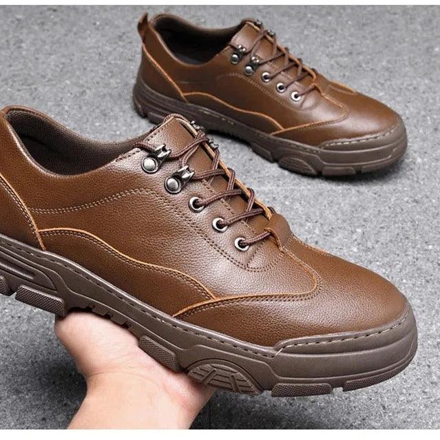 Leather Flat Thick Sole Footwear - KA4874 Men&