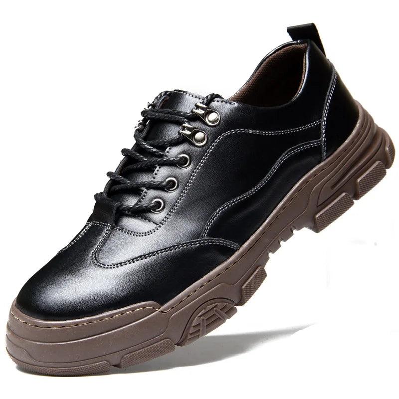 Leather Flat Thick Sole Footwear - KA4874 Men&