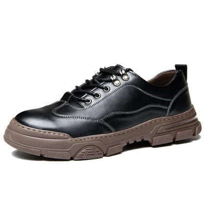 Leather Flat Thick Sole Footwear - KA4874 Men&