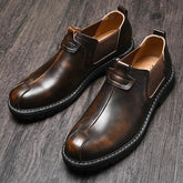 Leather Flats Oxford Brown Men&