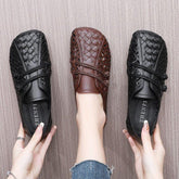 Leather Hollow Sandals Sneakers - Women&