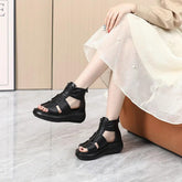 Leather Sandals Cool Boots Platform Casual Shoes For Women&