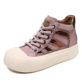 Leather Sneakers Sandals - Women&