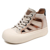 Leather Sneakers Sandals - Women&