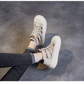 Leather Sneakers Sandals - Women&