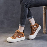 Leather Sneakers Sandals - Women&