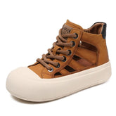 Leather Sneakers Sandals - Women&