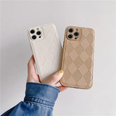 Leather Texture Cute Phone Cases For iPhone 14 13 12 11 Pro Max XR X XS 11 7 8 Plus 13 11 Pro - Touchy Style .