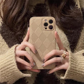 Leather Texture Cute Phone Cases For iPhone 14 13 12 11 Pro Max XR X XS 11 7 8 Plus 13 11 Pro - Touchy Style .