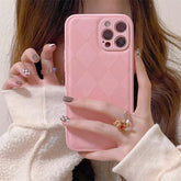 Leather Texture Cute Phone Cases For iPhone 14 13 12 11 Pro Max XR X XS 11 7 8 Plus 13 11 Pro - Touchy Style .