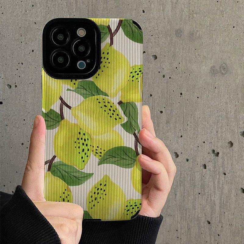 Lemon Fruit Cute Phone Cases For iPhone 14 12 11 13 Pro Max X XR XS Max 7 8 Plus SE - Touchy Style