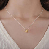 LFJE0201 Exquisite Small Swallow Necklace Charm - 925 Sterling Silver Jewelry - Touchy Style