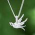 LFJE0201 Necklace Charm Jewelry - 925 Sterling Silver Exquisite Small Swallow Pendant - Touchy Style