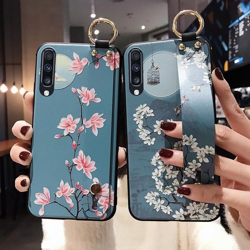 Flower Butterfly Design Cute Phone Case: PC Cover for Galaxy Z Flip 3/4  Clamshell