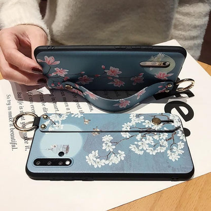 Light Blue Flower Cute Phone Cases For Galaxy S9 S10 S20 Plus Ultra Note - Touchy Style