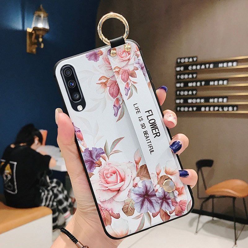 Light Blue Flower Cute Phone Cases For Galaxy S9 S10 S20 Plus Ultra Note - Touchy Style