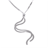 Long Necklaces Charm Jewelry - Stainless Steel - Flat Snake Chain - TSJ30 - Touchy Style