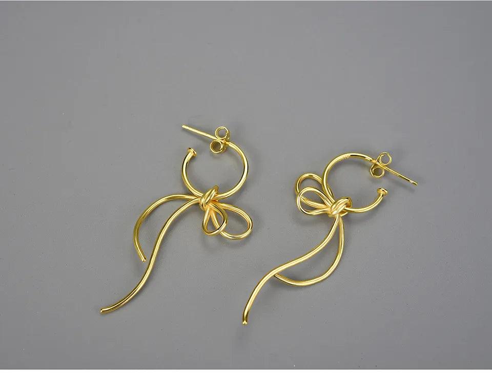 Lovely Bowknot Long Earrings Charm Jewelry - LFJB0264 - Touchy Style