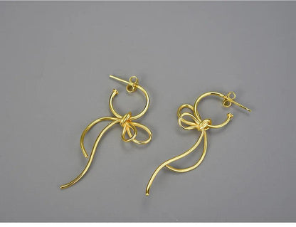 Lovely Bowknot Long Earrings Charm Jewelry - LFJB0264 - Touchy Style