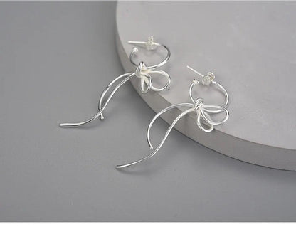 Lovely Bowknot Long Earrings Charm Jewelry - LFJB0264 - Touchy Style