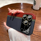 Luxury Carbon Fiber Cute Phone Case - For iPhone 12, 13, 14, 15 Pro Max Cover - Touchy Style .