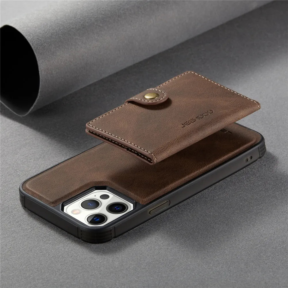 Luxury Magnetic Safe Leather Cute Phone Cases For iPhone 16, 15, 14, 13, 12 Pro Max, X, XR, and XS - Touchy Style