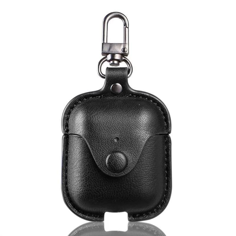 Luxury PU Leather Protective Cover with Hook for AirPods 1-3 - Touchy Style