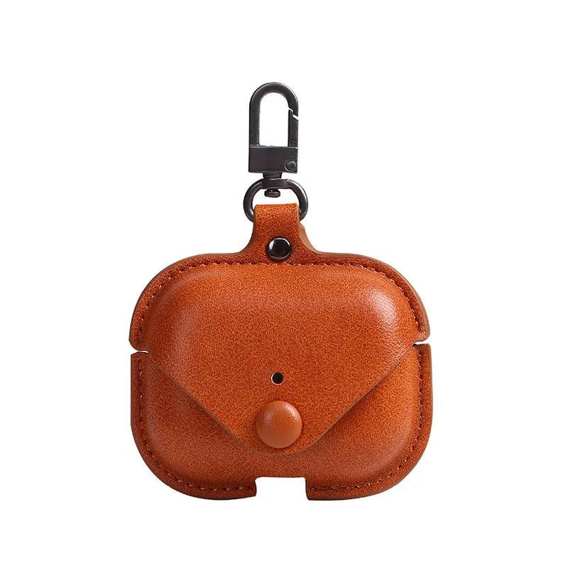 Luxury PU Leather Protective Cover with Hook for AirPods Case 1-3 - Touchy Style