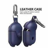 Luxury PU Leather Protective Cover with Hook for AirPods Case 1-3 - Touchy Style