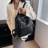 Luxury Soft Leather Cool Backpack RB551 - School Shoulder Bag - Touchy Style