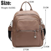 Luxury Soft Leather Cool Backpack RB551 - School Shoulder Bag - Touchy Style