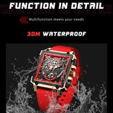 Luxury Waterproof Square Quartz Men&