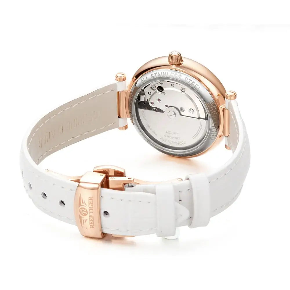 Luxury Women Simple Watch GSW651 Rose Golden Stainless Steel Automatic Wristwatch - Touchy Style