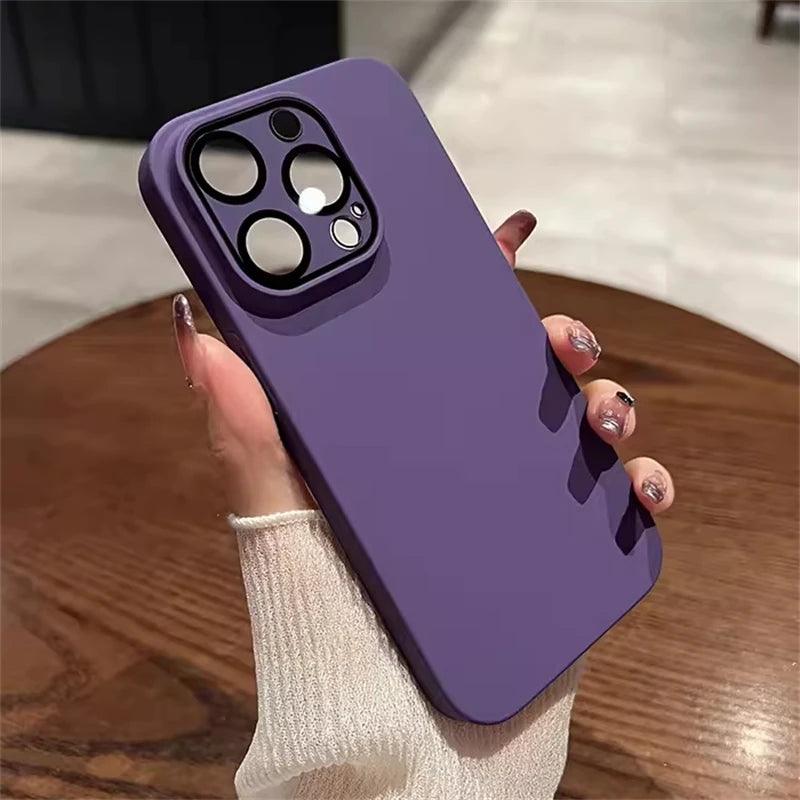 Metallic Matte Clear Hard Case - iPhone 14 Pro Max (Purple)