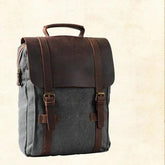 MBCB418 Cool Backpack - Fashion Leather Canvas School Bag - Touchy Style