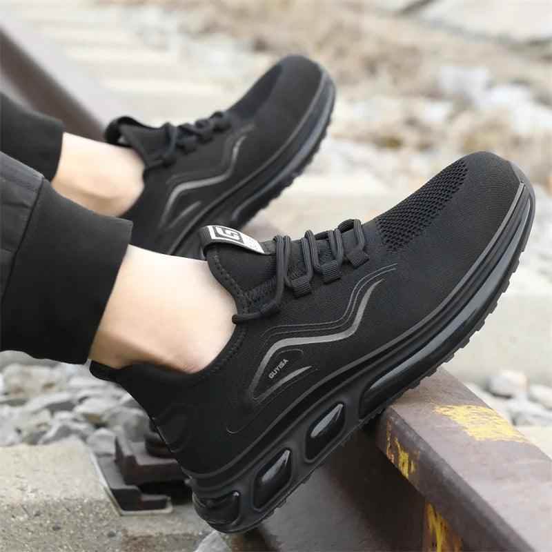 mens black casual work shoes