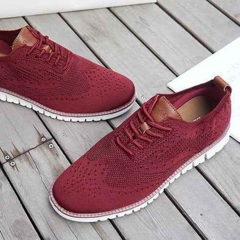 Knitted breathable canvas on sale brogues