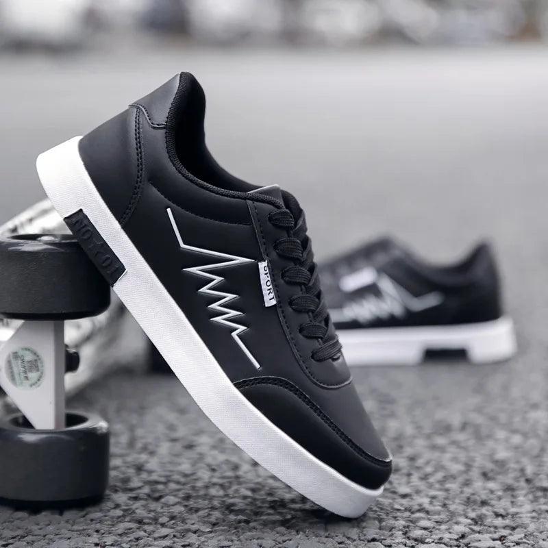 Stylish Casual Comfortable Black White Shoes For Men