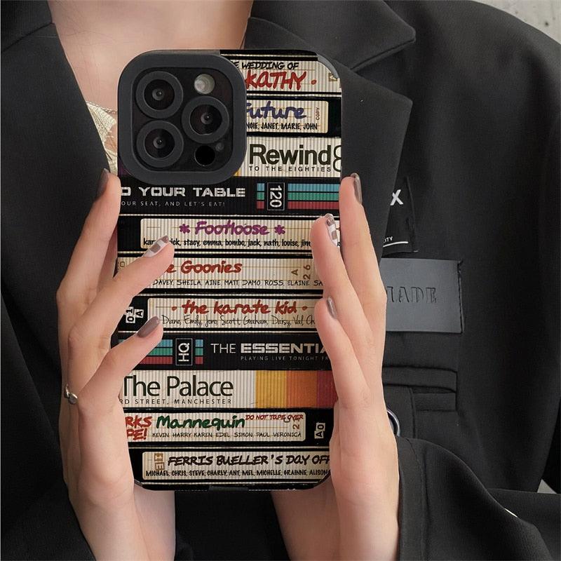 Cute Cassette Leather Phone Case - Compatible with iPhone 14, 13, 12, 11  Pro, XS Max, Mini, 8 Plus, 7, 6S, 6, X, XR