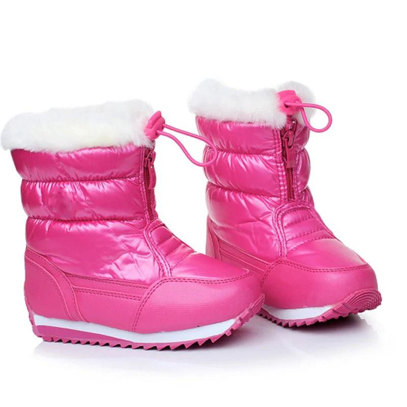 MS8047 Children Casual Shoes - Candy Colors - Plush Lining Boots - Touchy Style