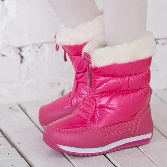 MS8047 Children Casual Shoes - Candy Colors - Plush Lining Boots - Touchy Style